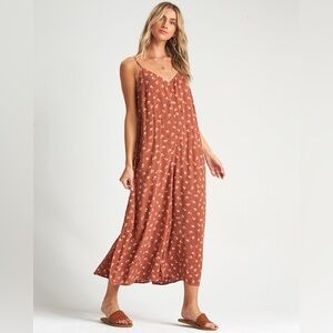 Billabong Terracotta Jumpsuit with White Accents
